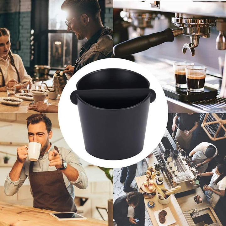 Ideal Swan Abklopfbehälter für Siebträger Knock Box Barista Zubehör Kaffeesatz Abschlagbehälter Espr