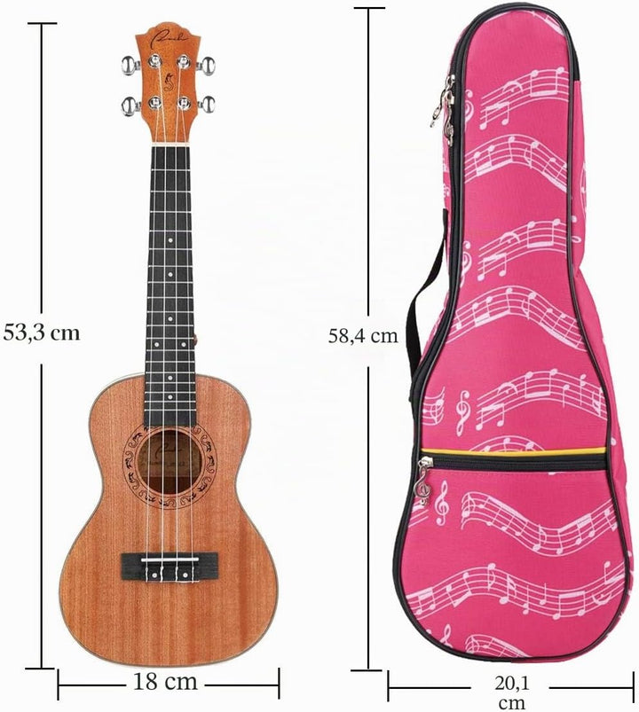 21in Ukulele-Tasche, wasserdicht, Oxford-Noten-Tasche, Schulter-Rucksack, verstellbare Riemen mit Uk