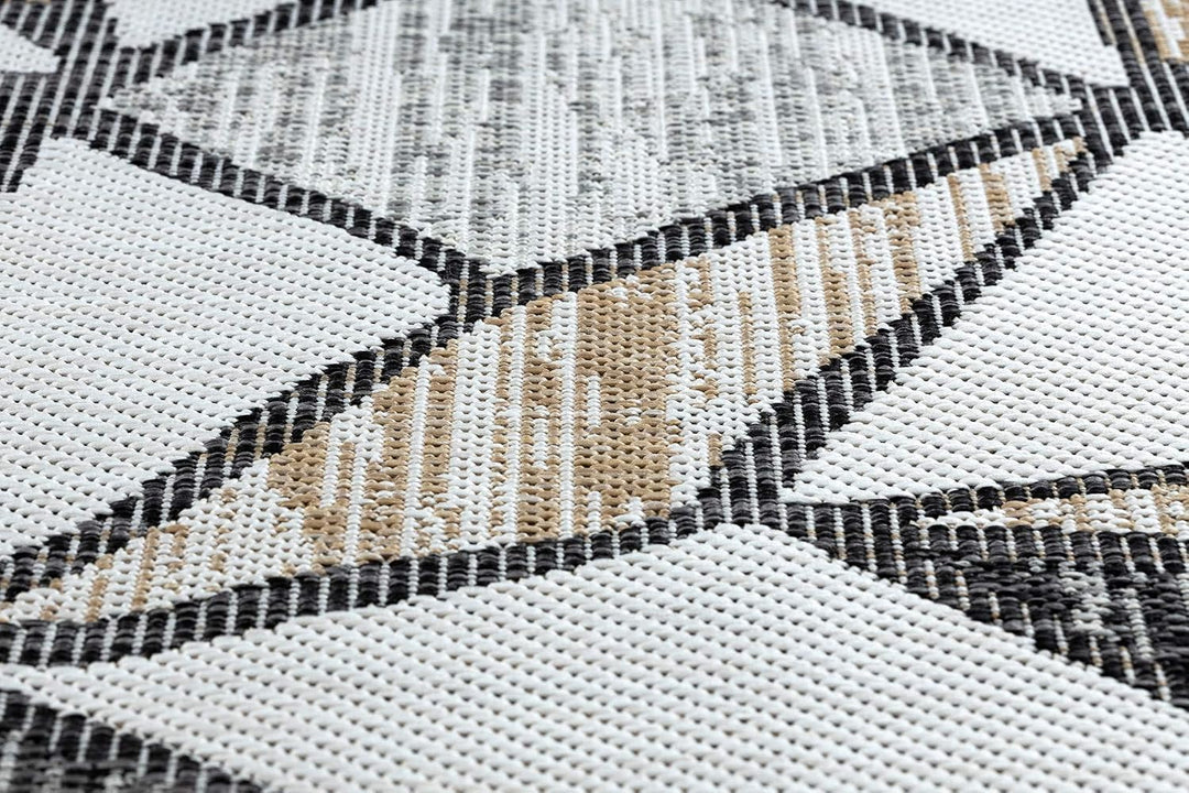 rugsx Teppich SISAL Cooper Mosaik Innen &amp; Aussen Hochwertiges Flachgewebe Schlafzimmer/Terrasse/Balk