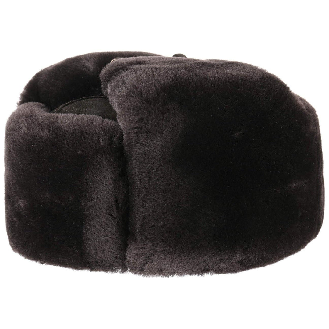 Leder Lapeer Fliegermütze (XXL/62-63 - braun)