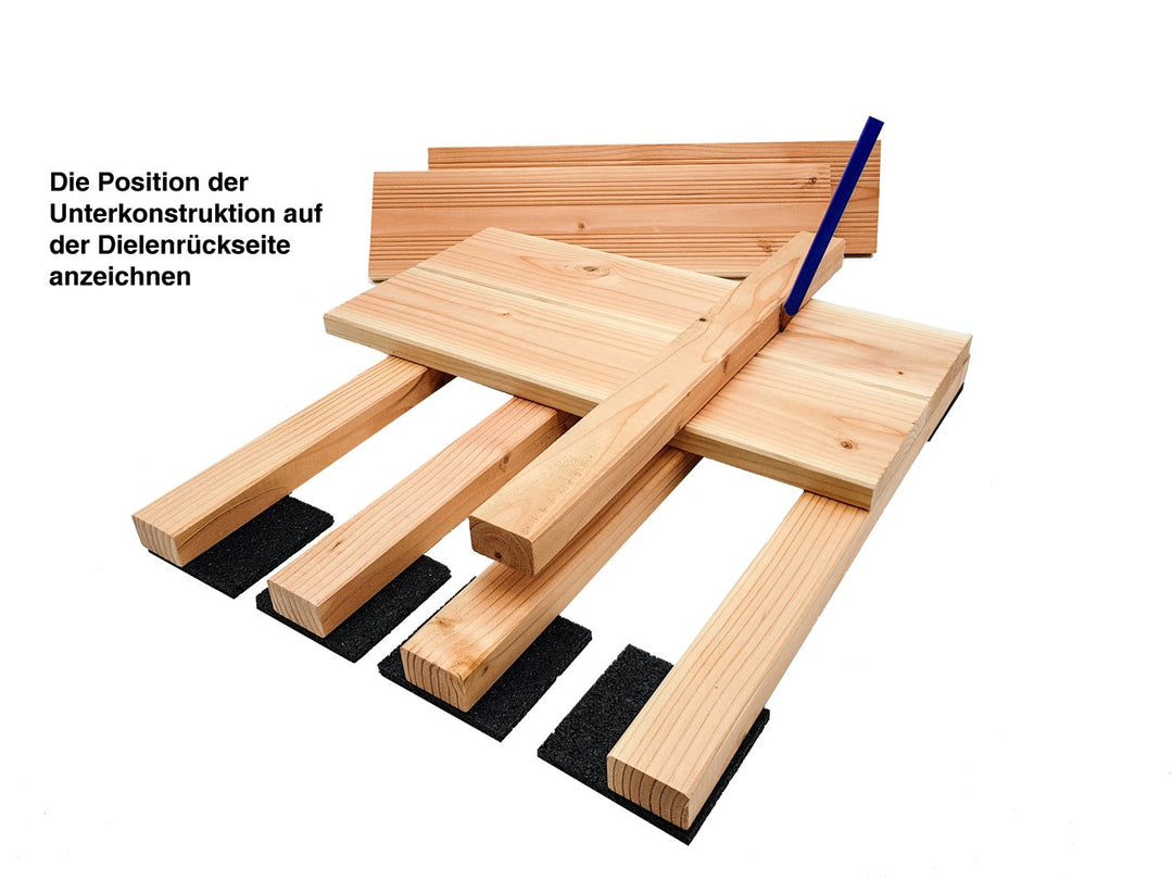 My Plast I 1.000 Halter ohne Schrauben I Terrassen-Abstandhalter – unsichtbarer Distanzhalter ohne S