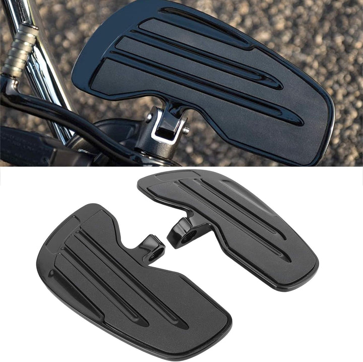 Qiilu Fussrasten für Motorräder Aluminium Front Rider Trittbretter Fussrasten Trittbrett Fit für Ind