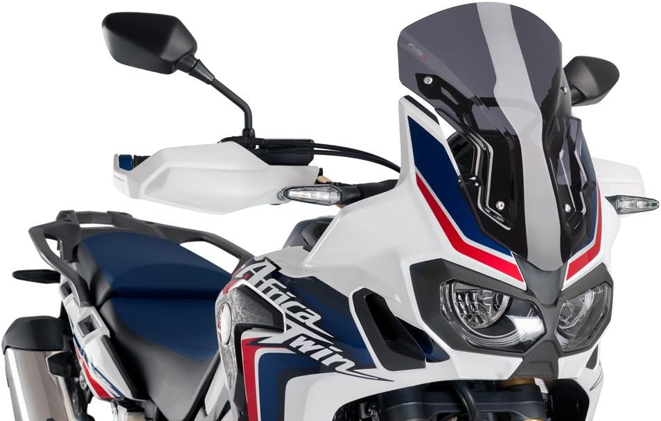 Puig 8904 F Racing Bildschirm für Honda crf1000l Afrika Twin 16 '– 17', Dark Smoke Stärk getönt, Stä