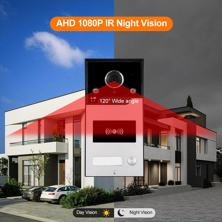 TUYA WiFi Video Intercom Türklingel Eingangssystem 7inch 1080P HD Verdrahtete Video Türklingel Kamer
