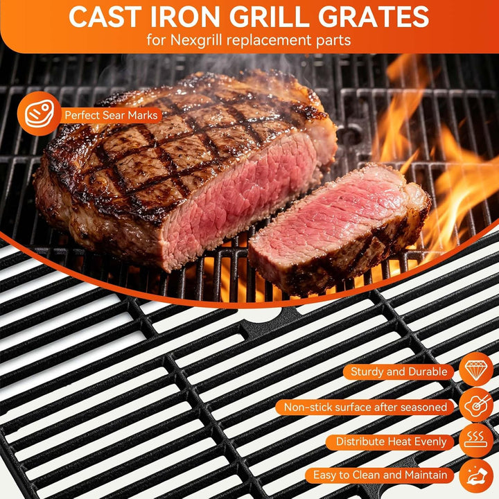 43 x 63 cm Gusseisen Grillrost für Enders Boston 3, Enders Monroe Pro 3, Landmann Triton 3 &amp; 4, Char