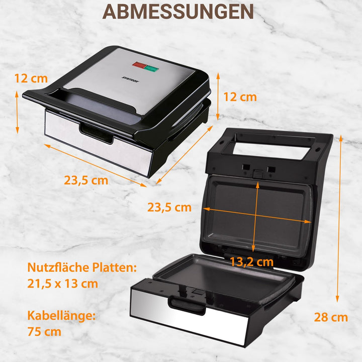 Syntrox Teppanyaki Grill mit Wechselplatten, Edelstahl, schnelles Aufheizen, Antihaftbeschichtet, ve