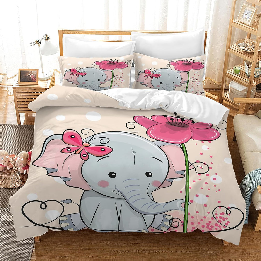 Kinder Dino Bettwäsche, Cartoon Dinosaurier Muster Bettbezug Dino bettwäsche Mikrofaser Bettwäsche f