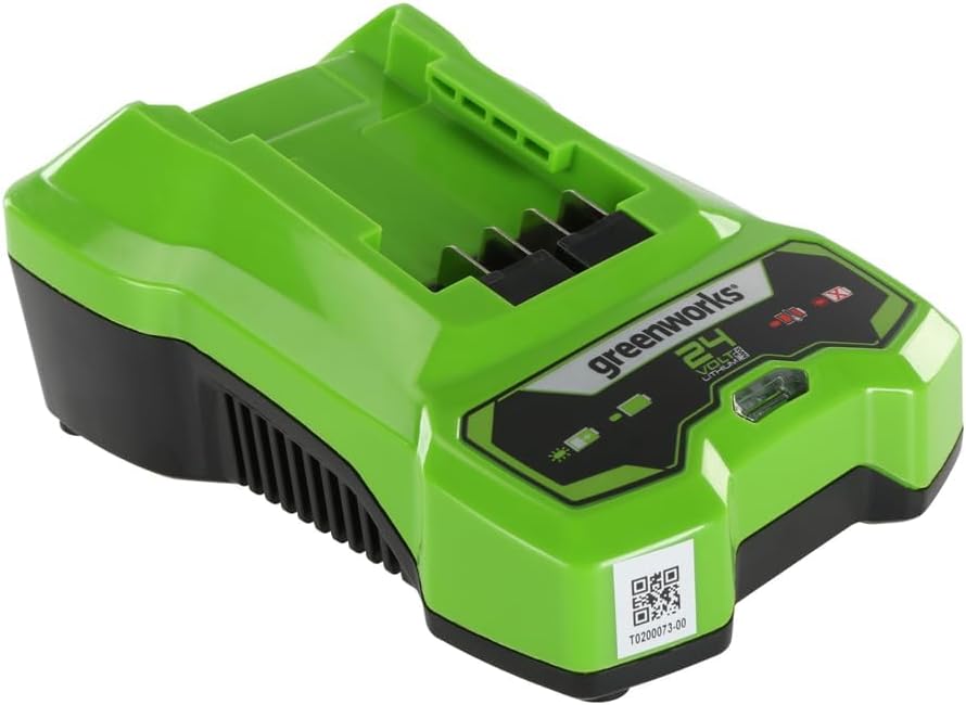 Greenworks 24V 2A Akku Ladegerät, für Greenworks 24V Batterien G24B2 & G24B4, Original Greenworks La