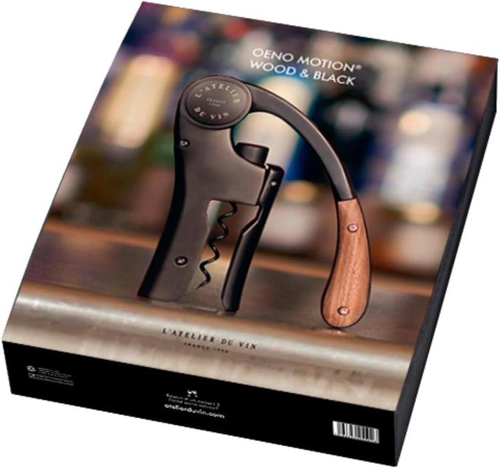 L’ATELIER DU VIN – Oeno Motion Wood & Black – Korkenzieher Oeno Motion Holz & Schwarz, Oeno Motion H