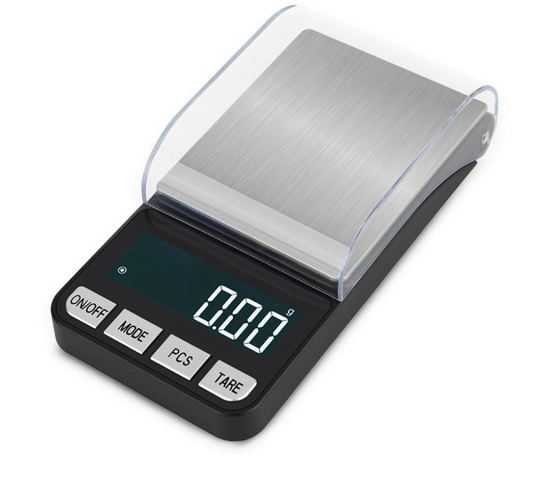 Lancoon Elektronische Miniwaage mit 0,01g hochpräzisem, winddichtem Deckel 7 Wägeeinheiten Tara-Funk