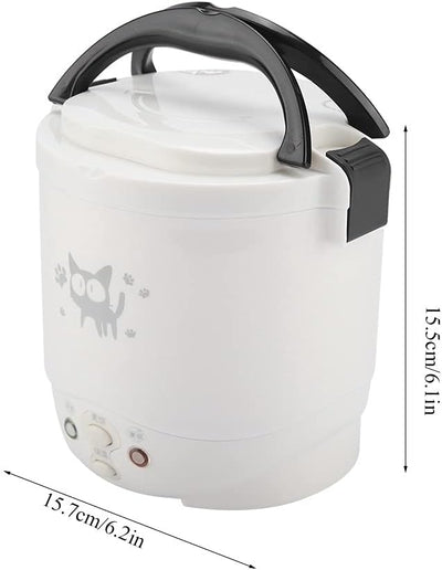 Auto Reiskocher, 12V Rice Cooker Mini Kleiner Elektrischer Reiskocher und Dampfgarer 1L für Wohnmobi