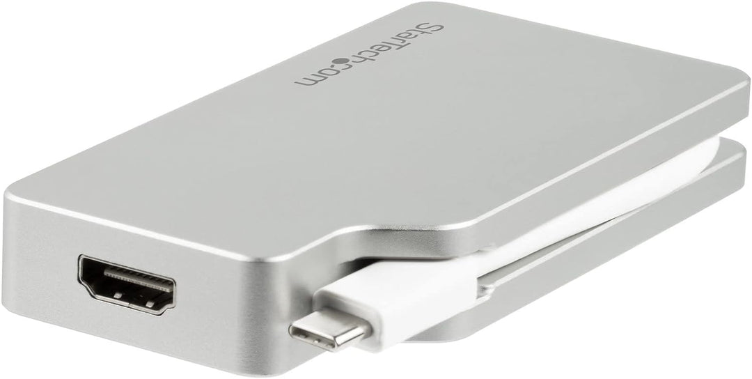 StarTech.com Aluminium Reise A/V Adapter 4-in-1 USB-C auf VGA, DVI, HDMI oder mDP - USB Type-C Adapt