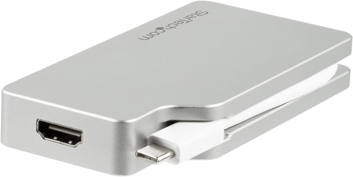 StarTech.com Aluminium Reise A/V Adapter 4-in-1 USB-C auf VGA, DVI, HDMI oder mDP - USB Type-C Adapt
