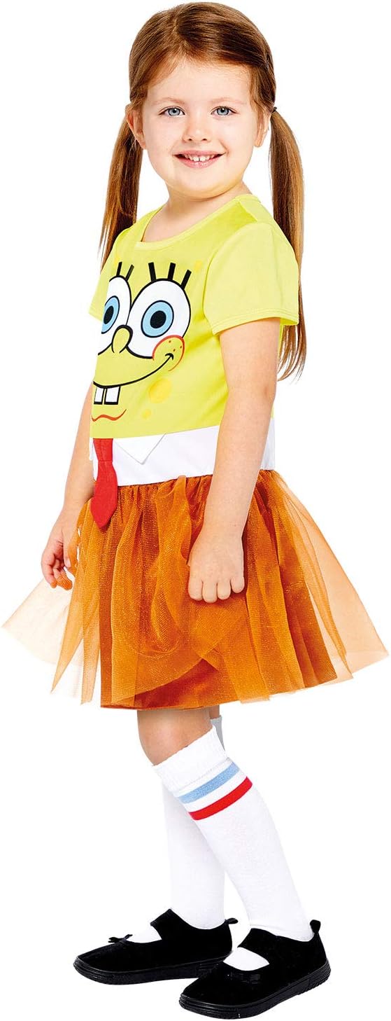 Amscan - Kinderkostüm Spongebob Schwammkopf, Kleid und Socken, Serie, Karneval, Motto-Party 110, 110