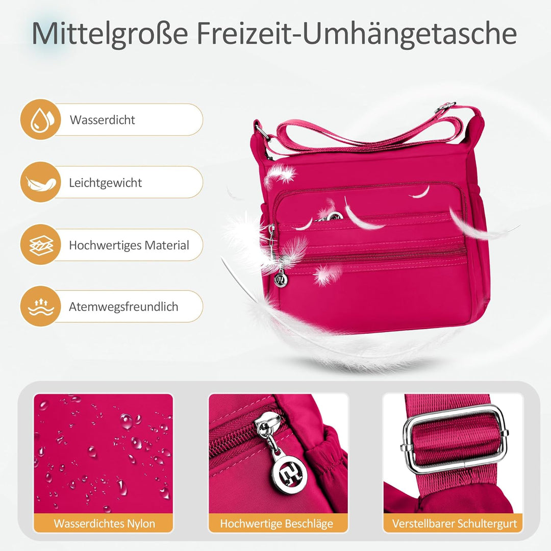 DIRRONA Damen Umhängetasche Casual Gross Kapazität Schultertasche Wasserdicht Damen Reise Arbeit Läs