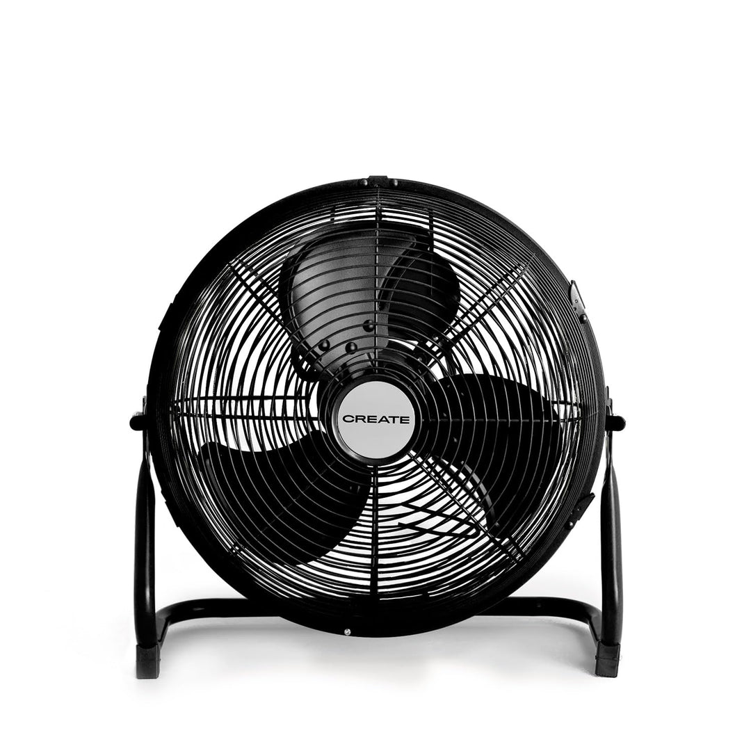 CREATE / AIR FLOOR RETRO/Industrieller Bodenventilator/Schwarzer Ventilator, 12 Zoll, starker Luftst