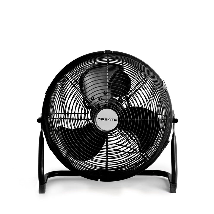 CREATE / AIR FLOOR RETRO/Industrieller Bodenventilator/Schwarzer Ventilator, 12 Zoll, starker Luftst