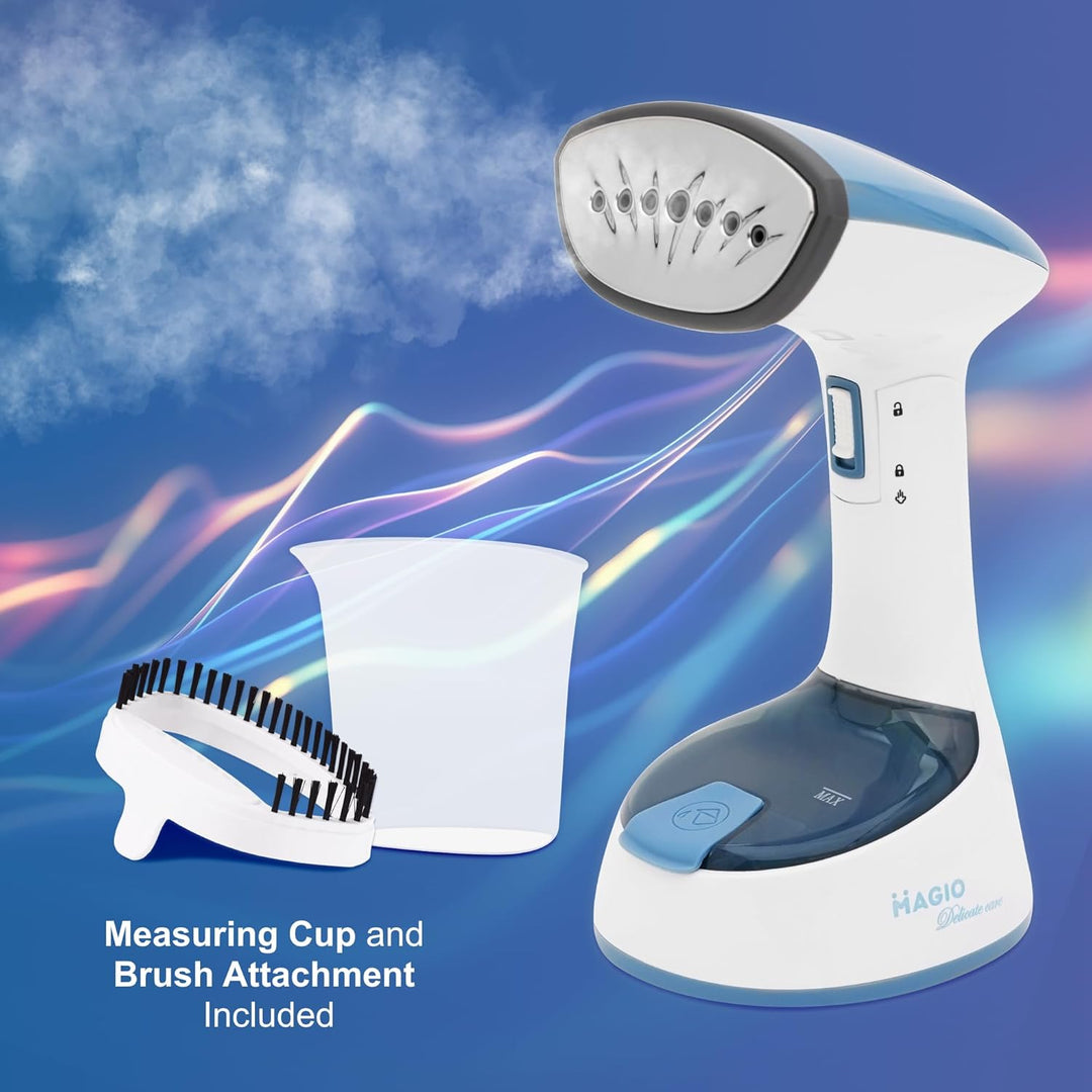 MAGIO Hand-Dampfglätter 1500W – Steamer | Tragbares und klappbares Design | Starker Dampf 20 g/min|