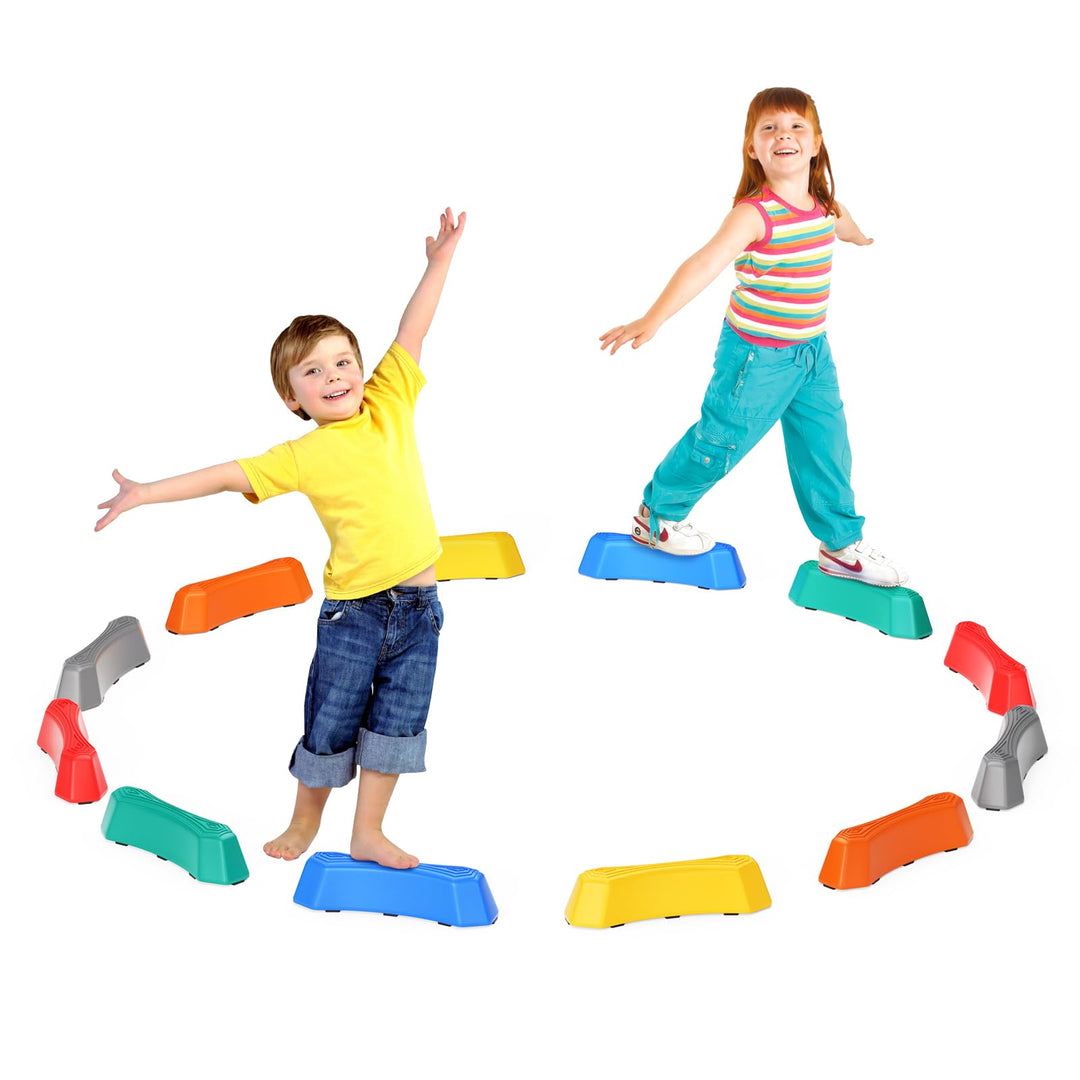 Balanciersteine für Kinder 12 Stück Fördert Gleichgewicht Koordination für Indoor & Outdoor Stapelst