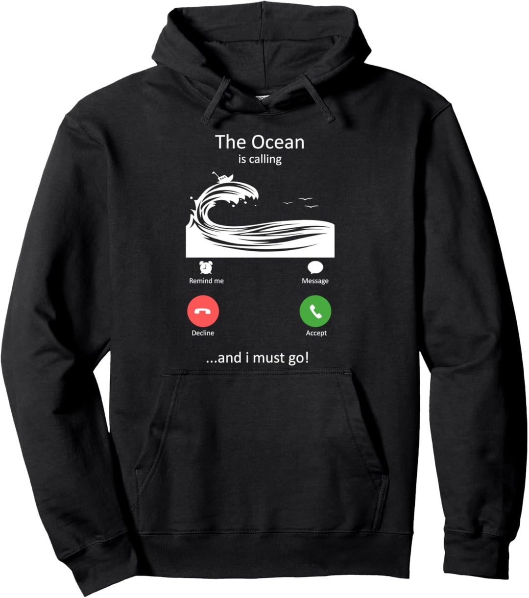 Das Meer ruft und ich muss in den Urlaub Pullover Hoodie