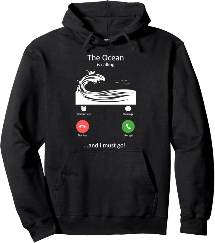 Das Meer ruft und ich muss in den Urlaub Pullover Hoodie