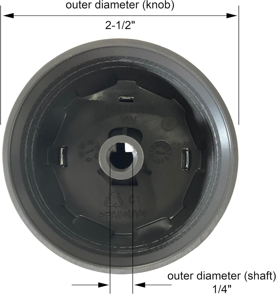 Weber # 69893 Set of 3 Control Knobs Spirit 300 Series (with Up Front Controls) Years 2013 and Newer