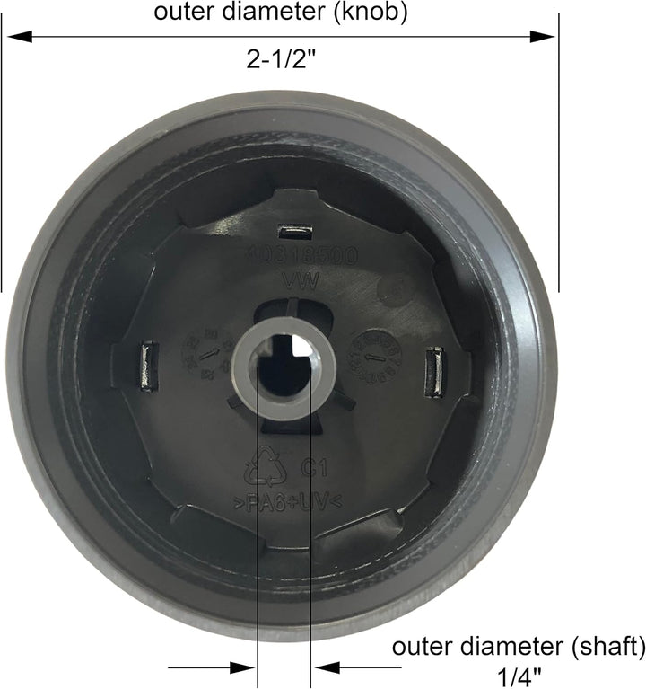 Weber # 69893 Set of 3 Control Knobs Spirit 300 Series (with Up Front Controls) Years 2013 and Newer