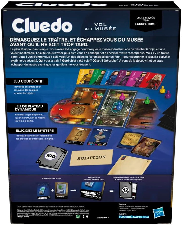 Cluedo Theft at the Museum - Ermittlungsspiel im Escape Game-Stil - kooperatives Familien-Brettspiel
