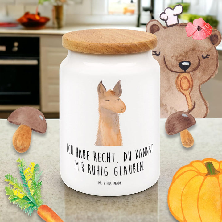 Mr. & Mrs. Panda Teedose Lamakopf Genervt - Geschenk, zuckerdose, Kaffeedose, Beste Freundin, Keksdo