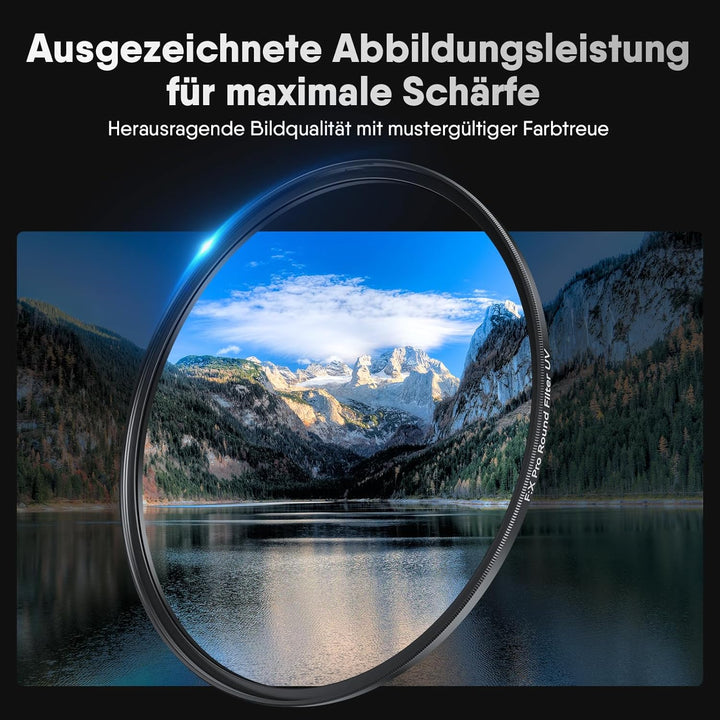 Rollei F:X Pro Rundfilter (82 mm, UV-Filter) Schraubfilter aus Gorilla®* Glas mit hoher Farbtreue un