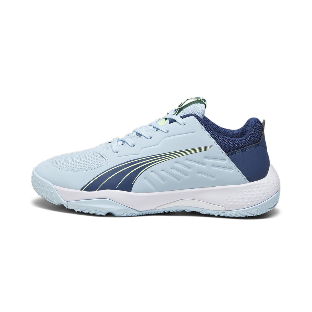 PUMA Unisex Kinder Beschleunigen Sie Jr Handballschuh 37.5 EU Silver Sky Persian Blue White, 37.5 EU