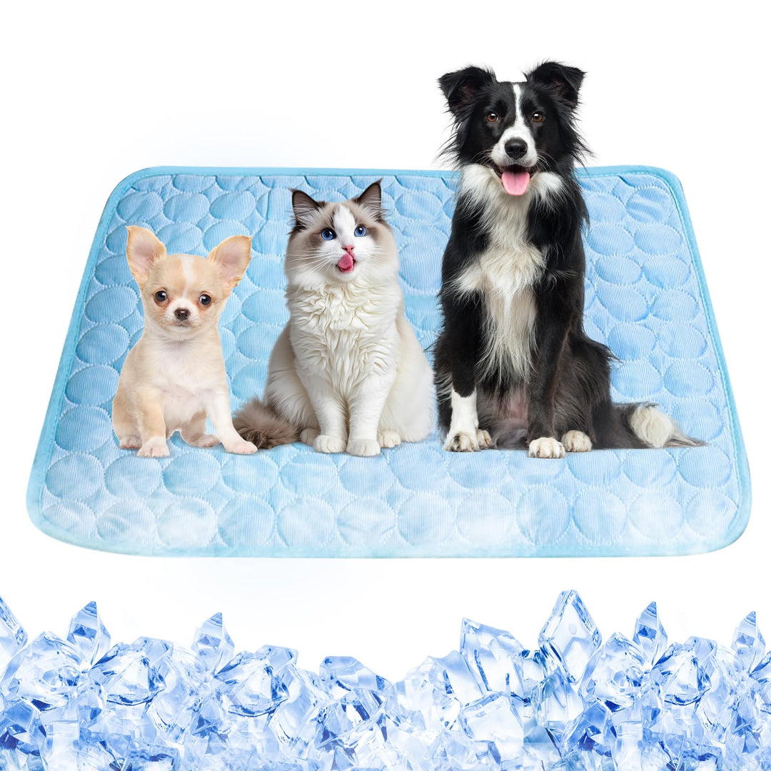 Kühlmatte Hunde, 70×55 cm Pet Cooling Mat, Kühldecke für Tiere, Abwischbar, Robust, Kühlmatte für Hu
