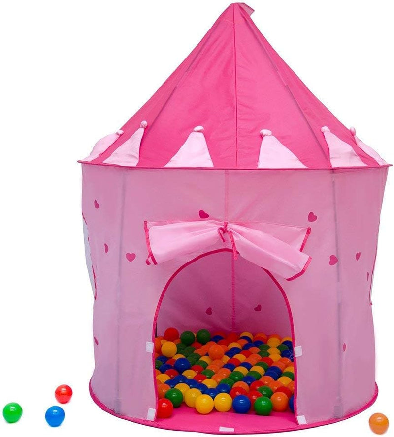 LittleTom Bällebad Mädchen Kinderzelt für Drinnen & Draussen - 100x100x135 Spielzelt Kinder Bällebad
