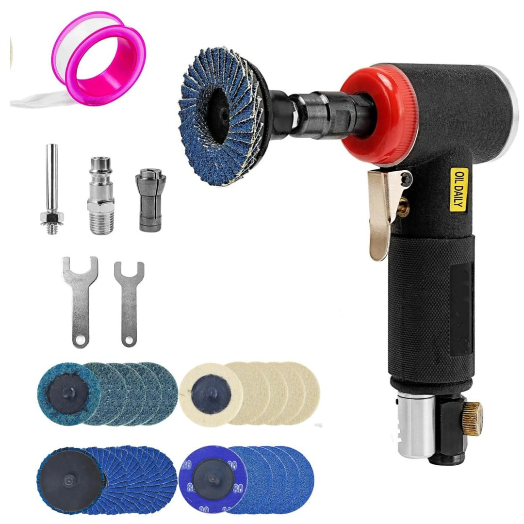 Druckluftschleifer, Druckluft Winkelschleifer Set - Mini Druckluft Schleifer mit 6mm & 3mm Spannzang