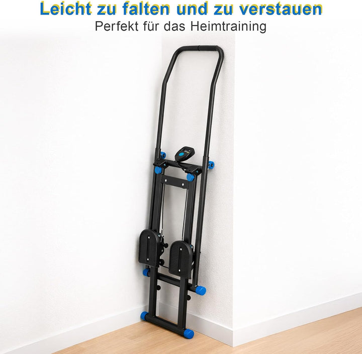 Klappbarer Fitness Stepper für Zuhause, Vertical Climber &amp; Stair Stepper Trainingsgerät, leiser Card