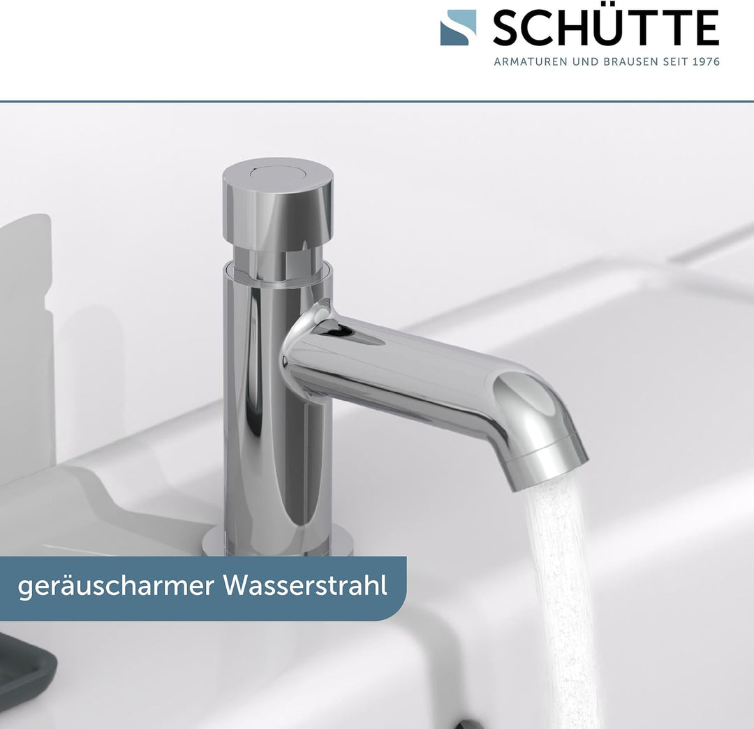 SCHÜTTE Kaltwasserhahn Lima, Armatur, Wasserhahn Bad nur für Kaltwasser, Standventil mit schickem Dr