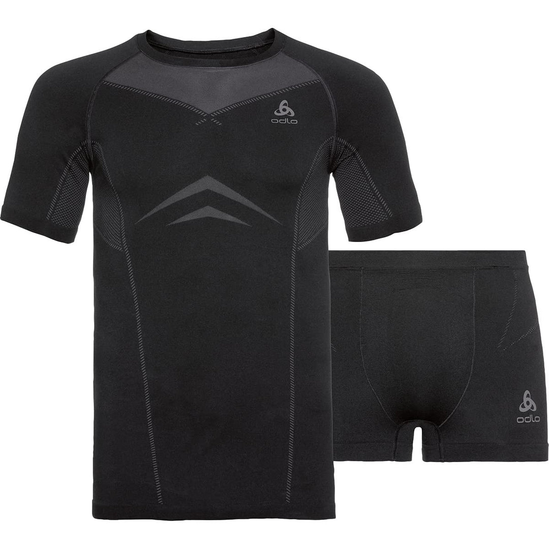 Odlo Herren Set Fundamentals Performance Light Baselayer Set S Black - Odlo Graphite Grey, S Black -