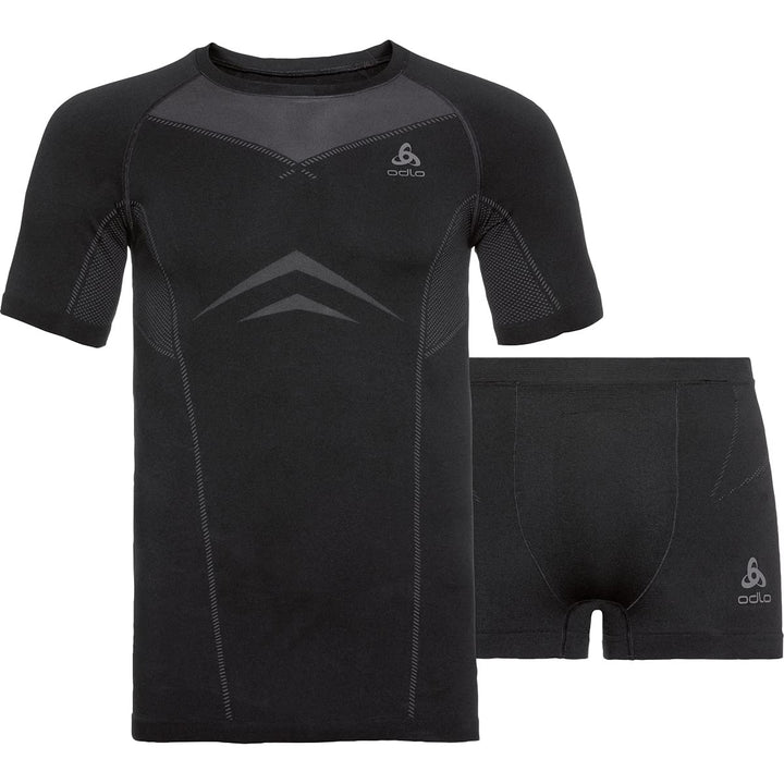 Odlo Herren Set Fundamentals Performance Light Baselayer Set S Black - Odlo Graphite Grey, S Black -