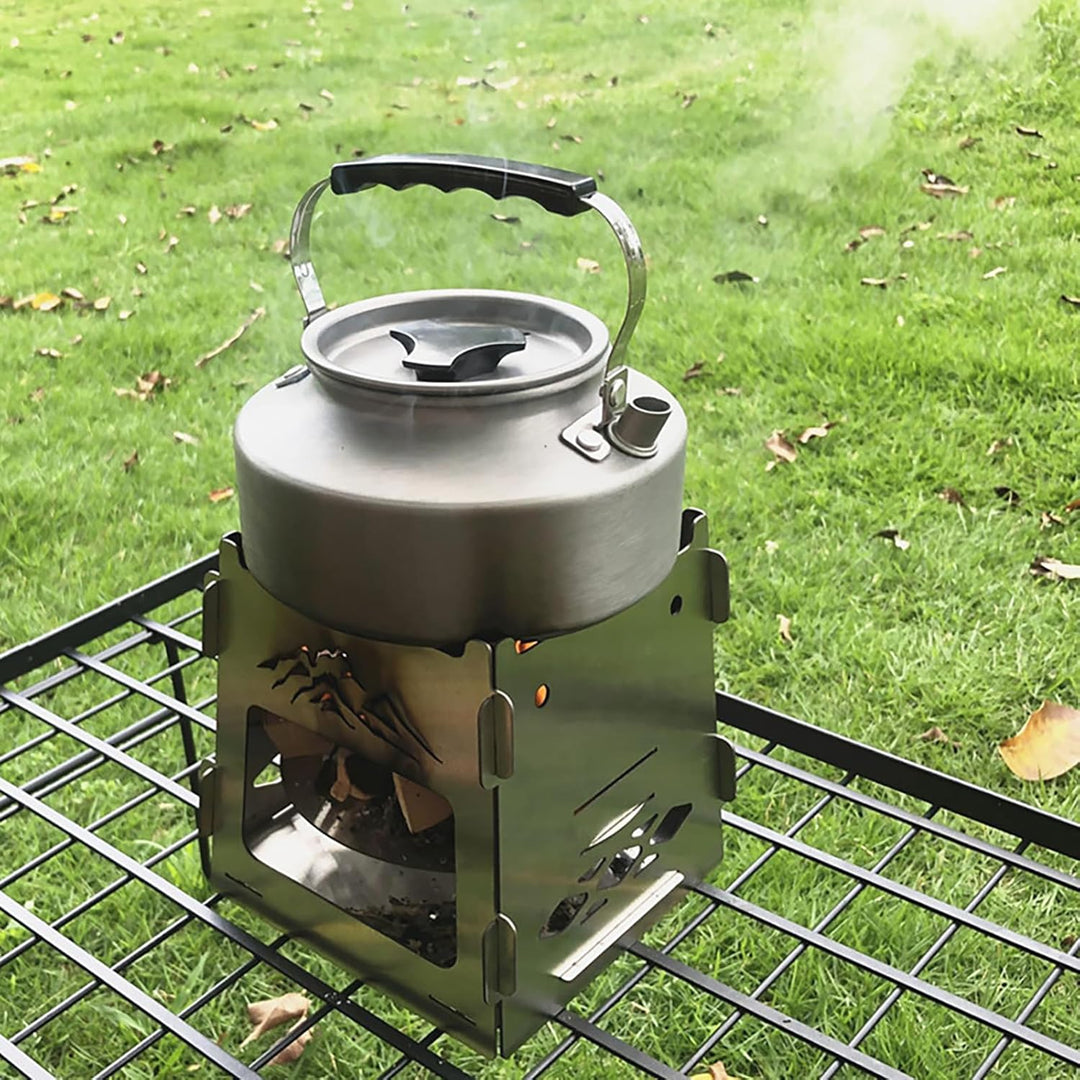 Faltbarer Lagerfeuer-Grill, Camping-Feuerstelle mit Tragetasche, Faltbar BBQ Feuerstelle Grill für C