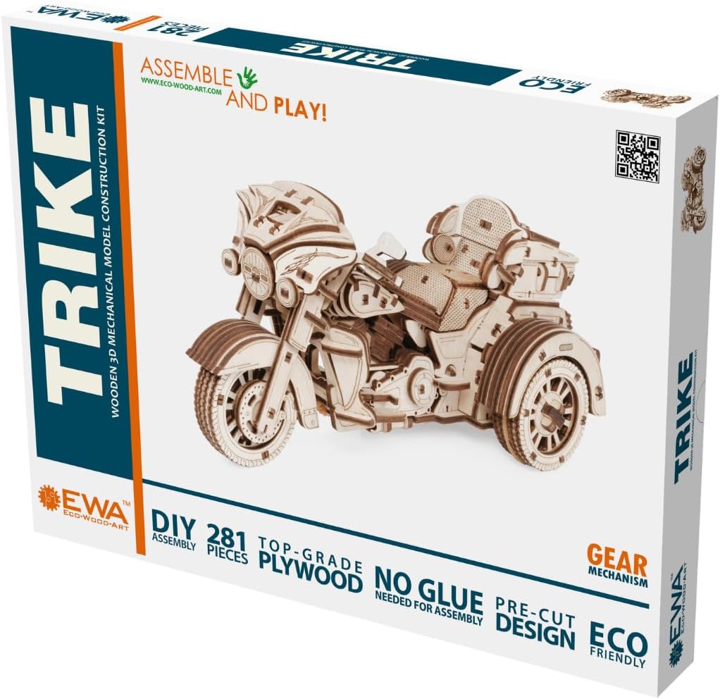 3D Puzzle Motorrad – DIY Motorrad 3D Puzzle Erwachsene & Jugendliche ab 14 Jahren – 3D Holzpuzzle mi