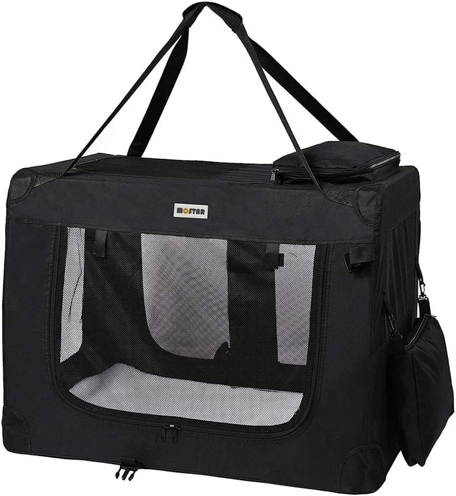 Melko Hundetransportbox faltbar Hundebox 82 x 58 x 58 cm Transportbox Katzentransportbox Hundetasche