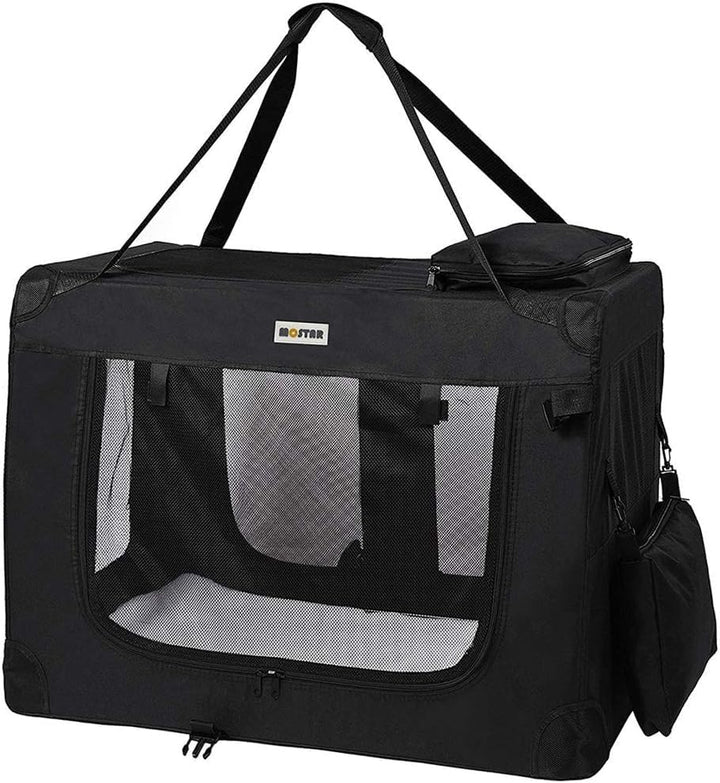 Melko Hundetransportbox faltbar Hundebox 82 x 58 x 58 cm Transportbox Katzentransportbox Hundetasche