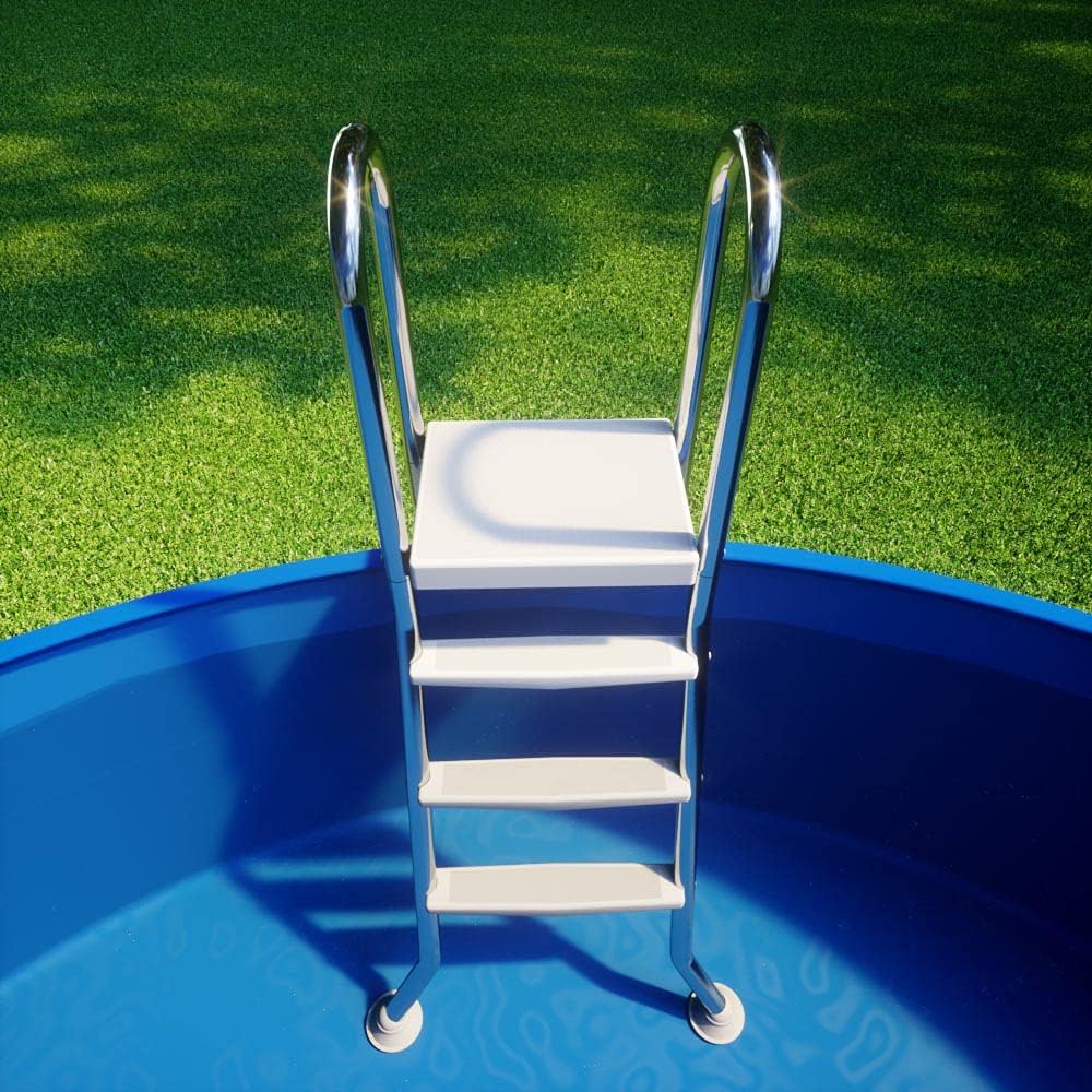 Original ASTRAL Edelstahl Leiter für 0,90-1,00 m Pool - 2X 3 Stufen - hochwertiges V2A