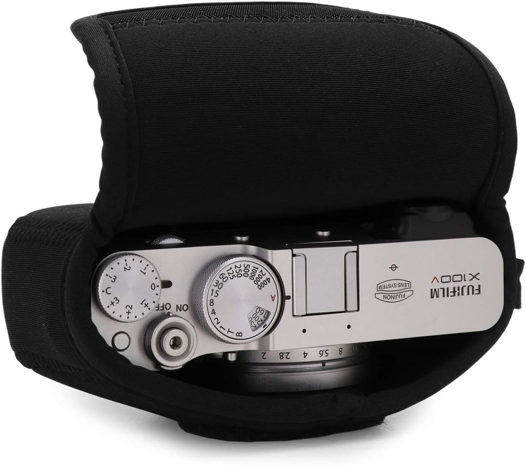 MegaGear MG1896 Ultraleichte Neopren-Kameratasche, kompatibel mit Fujifilm X100V, Schwarz, Schwarz