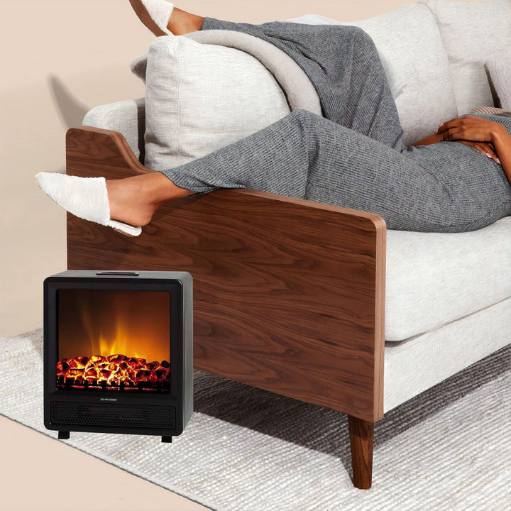ARDES - AR350 Elektrokamin mit Holzfeuer-Effekt CAMINO' SQUARE, Einstellbarer Elektrokamin mit Flamm