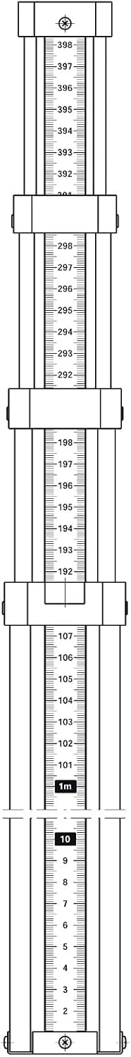 Nedo Teleskopnivellierlatte StandardLine 4m - Teilung 2 - mit Hülle und Stecklibelle inkl. DEWEPRO®