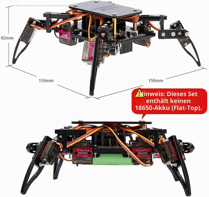 STEM Robotics Science Kits für Erwachsene, ESP8266 Spider Robot Building Kit, App-Fernbedienung, Wal