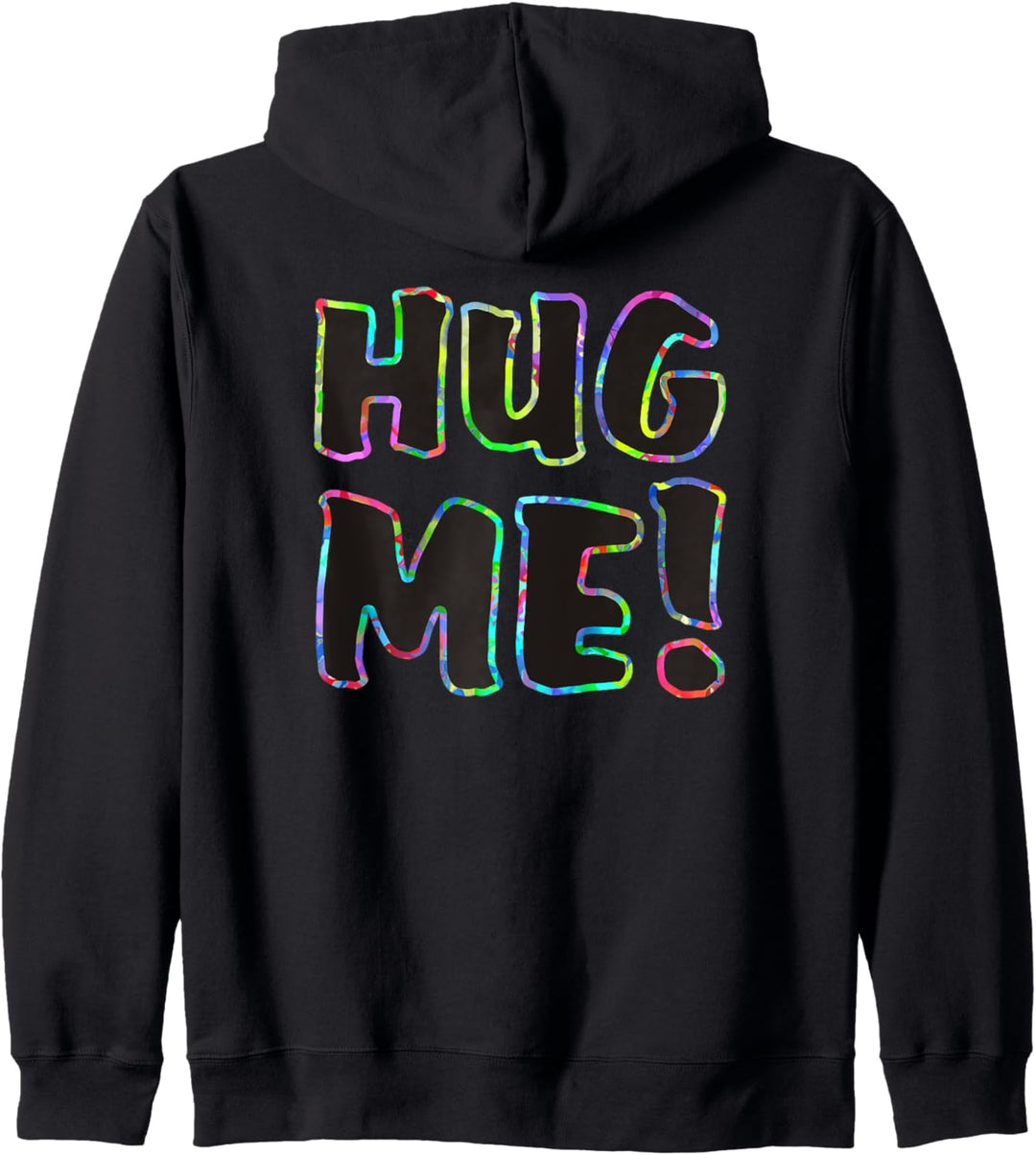 Message - HUG ME - black with colorful outline - Fan Fun Kapuzenjacke