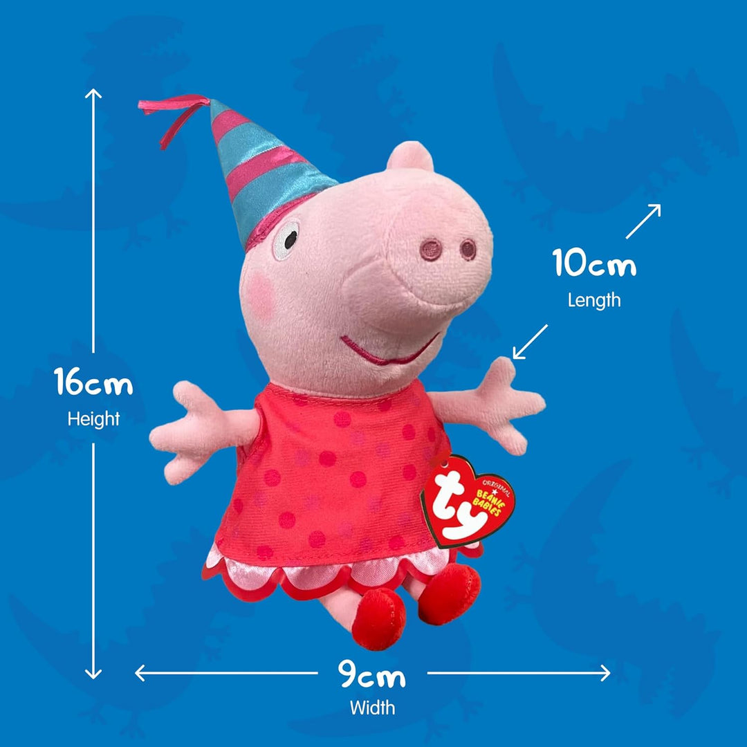 TY Peppa Pig Beanies 20th Anniversary Regular - Weiches Plüschtier für Kinder, Babyspielzeug, Teddy,