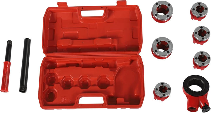 Klempner-Rohrgewinde-Kit Manuelles Einfädler-Set Gewindeschneidkluppe Ratchet Pipe Threader Kit mit